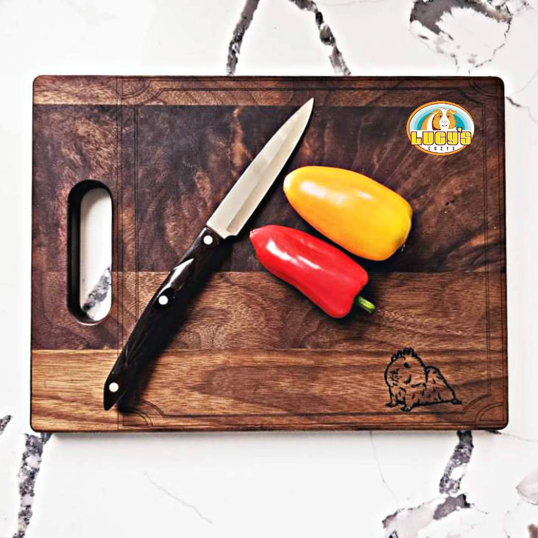 Dark Wood Cutting Board (8"x11.5"x1)