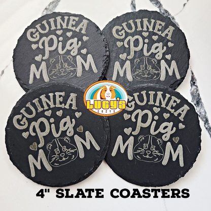 Set of 4 Slate Coasters(4" round)
