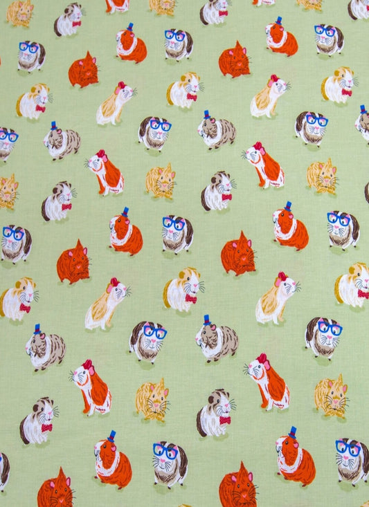 Guinea Piggies In Style (Cotton Fabric)